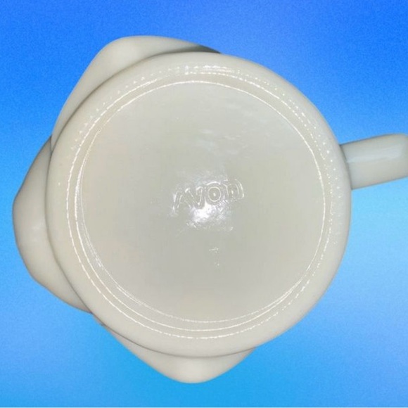 CASEY AT BAT MUSTACHE MAN FACE CUSTARD GLASS AVON VINTAGE‎ MUG CUP - Picture 6 of 6